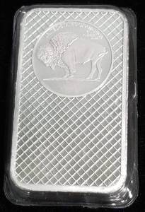 5 TROY OZ. .999 FINE SILVER BAR INDIAN BUFFALO DESIGN SEALED