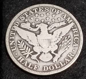 1909 BARBER SILVER HALF DOLLAR