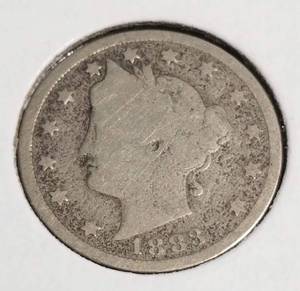 1883 with CENTS LIBERTY V NICKEL (rarer of the two)
