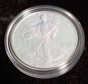 1999 PROOF AMERICAN SILVER EAGLE IN ORIGINAL GOVT PACKAGING