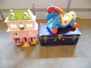 lot 11 image: Trunk - Doll House - Riding Toy