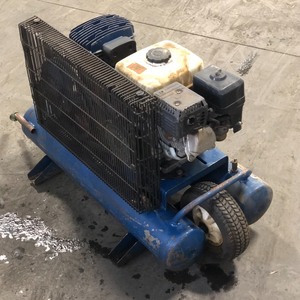 lot 22 image: IMC American Compressors Twin-Tank Wheel-Barrow Air Compressor