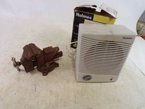 lot 41 image: Small Vise and  Holmes Heater