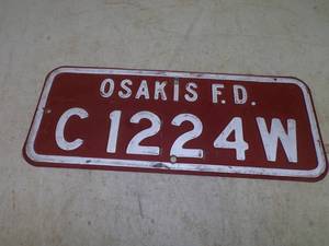 lot 70 image: Vintage Fire Sign