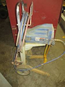 Graco paint pump on wheels...