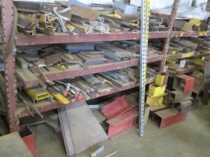 Large lot of steel pieces, contents...