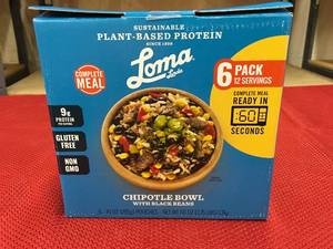lot 496 image: Loma Linda Chipotle Bowl W Black Beans, Retail $13.99