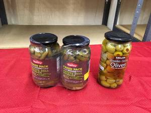 lot 511 image: Nalleys Kosher Petite Pickles & Kirkland Signature Spanish Queen Olives, Retail $12.88