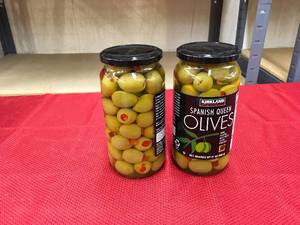 lot 524 image: Kirkland Signature Spanish Queen Olives, Retail $13.99