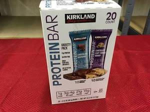 lot 550 image: Kirkland Signature Protein Bar 20 Pack, Retail $17.99
