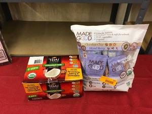 lot 551 image: Thai Organic Coconut Milk & Made Good Granola Minis, Retail $18.98