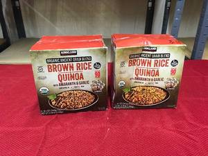 lot 555 image: Kirkland Signature Organic Brown Rice Quinoa, Retail $17.98