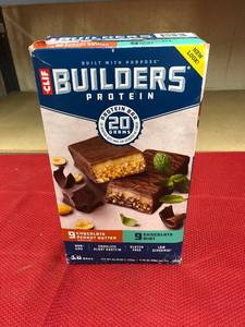 lot 558 image: Clif Builders Variety 18 count, Retail $18.99