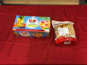 lot 569 image: Dole Cherry Mixed Fruit & Roasted Hazelnuts, Retail $19.28