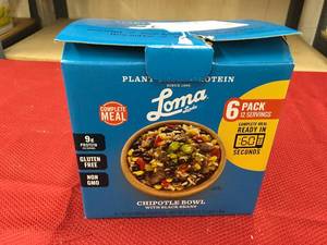 lot 572 image: Loma Linda Chipotle Bowl W Black Beans, Retail $13.99