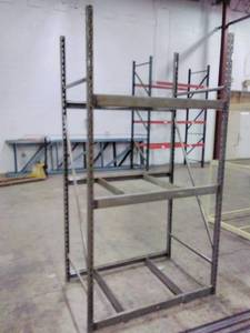 lot 6 image: Stand-Alone Shelving 50in. (3 Uprights)