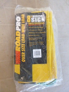 Road Pro Over Size LoadWide Load Reversible Sign