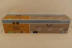 lot 10 image: Hampton Bay Madison 2 ft 3-Light LED Directional Track Fixture, Satin Nickel Finish