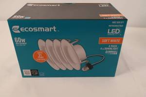 lot 11 image: EcoSmart 4 in. White Integrated LED Recessed Trim (4-Pack) and 6 in. White Integrated LED Recessed Trim (3-Pack)