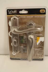 lot 21 image: Wright Castellan Surface Latch in Satin Nickel (Qty 2)