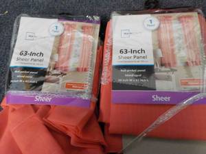 lot 22 image: Set of 2 63 Sheer Panels 59 x 63...