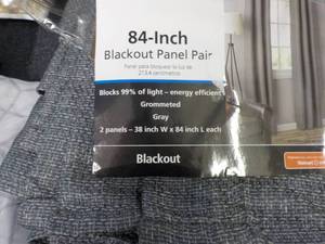lot 29 image: 1 Set of Grey 38 x 84 Blackout Dr...