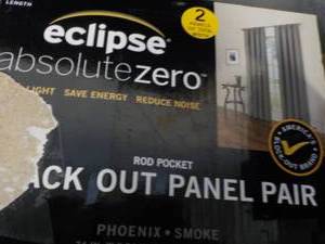 lot 38 image: 2 Eclipse 84 x 74 BlackOut Panels...