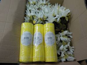 lot 64 image: Box of Artificial Flowers and Poly ...