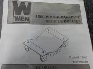lot 93 image: 1500 lb. capacity Vehicle Dollie...