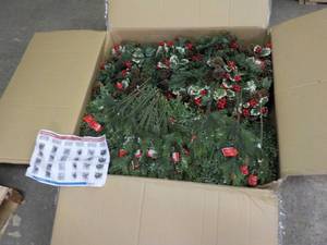lot 131 image: Large Box of Xmas Dcor - huge mon...
