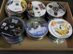 lot 166 image: 300 DVDs, CDs, Games and Audio Book...