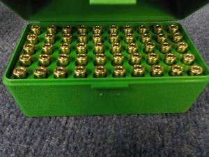 lot 201 image: Case of 50 Bullets cal. 22 hornet a...