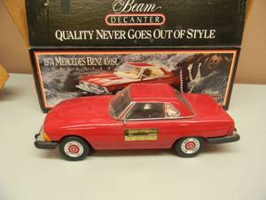 lot 10 image: 1974 MERCEDES BENZ 450SL - RED - WITH BOX - BEAM DECANTER - GREAT COLLECTIBLE - SEE PICTURES