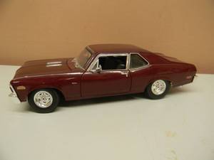 lot 12 image: 1970 CHEVROLET NOVA SS 118 SCALE MAISTO MAROON SPECIAL EDITION - NICE - SEE PICTURES
