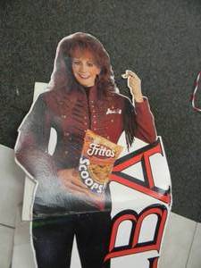 lot 34 image: VINTAGE REBA FRITOS STANDING CARDBOARD DISPLAY - APPROX 5 10 TALL - SEE PICTURES