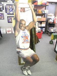 lot 35 image: VINTAGE CHARLES BARKLEY STANDINGHANGING CARDBOARD DISPLAY - APPROX 5 5 TALL - SEE PICTURES