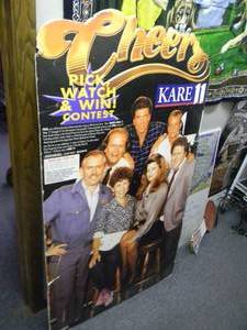 lot 37 image: VINTAGE CHEERS HANGING CARDBOARD DISPLAY - APPROX 33 BY 57 - SEE PICTURES