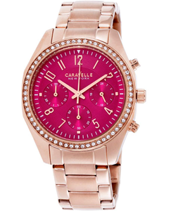 lot 30 image: Brand New Caravelle New York Womens Stainless Rose Gold Quartz Watch