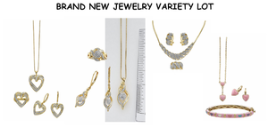 lot 120 image: Brand New 18 Piece Womens Catalog Stainless Steel & Diamond Pendants, Earrings, Rings & More Jewelry