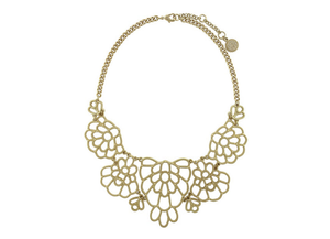 lot 170 image: Brand New Jessica Simpson Textured Bib Necklace