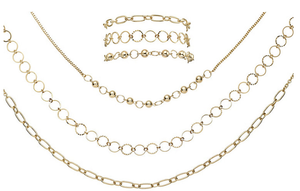 lot 171 image: Brand New Goldtone Stainless Steel 10 Piece Jewelry Wardrobe Set