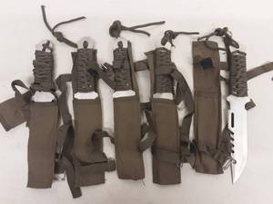 lot 13 image: 5-Paracord Handled Knives