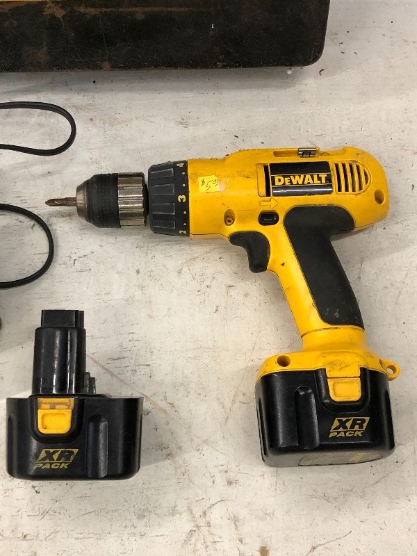 Cordless Drill Set With Steel Case Commercial Consignments --- Power Equipment, Tools, Supplies & | K-BID