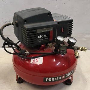 lot 25 image: Porter Cable Pancake Compressor