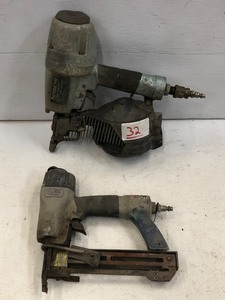 lot 32 image: Porter Cable Stapler & Hitachi Coil Nailer