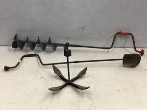 lot 58 image: (2) Ice Augers & (1) Boat Anchor