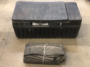 lot 59 image: (1) Mesh Tarp & (1) Plastic Tote