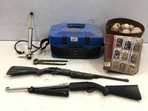 lot 65 image: Baseballs & Sports Cards, Keg Tapper, BB-Guns, Etc