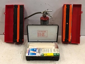 lot 76 image: First Aid Kit, Fire Extinguisher, Roadside Triangles