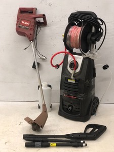 lot 81 image: Electric Pressure Washer Set & Toro Electric Grass Trimmer